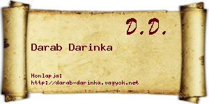 Darab Darinka névjegykártya